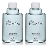 Refil Deo Corporal Masculino Natura Homem Clássico Kit C 02