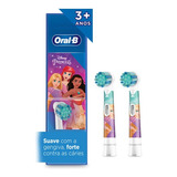 Refil Escova Dental Elétrica Infantil Disney Princess Com 2 Unidades Oral b