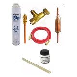 Refil Gas R134a Válvula Mangueira Filtro Schraider Fluxo
