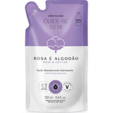 Refil Hidratante Cuide se Bem Rosa E Algodão 350ml Boticário