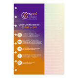 Refil Iscool Disc Pautado Color Candy Rainbow 50 F 90g P