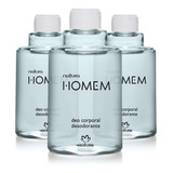 Refil Natura Homem Clássico Deo Corporal Kit C 03 Unidades