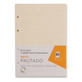 Refil Polen Caderno Argola fichario Cicero 40f Pautado 17x24