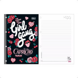 Refil Pra Fichário Univ 80 Folhas Tilibra Girl Gang Capricho