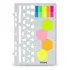 Refil Régua Sticky Notes E Stencil P/ Fichários Marca Texto