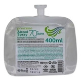 Refil Spray Álcool 70 Antisséptico 400ml Kit C 06 Unidades