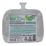 Refil Spray Álcool 70 Antisséptico 400ml Kit C 06 Unidades