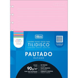 Refil Tilidisco Colegial Color Pauta Branca 50 Fls Tilibra