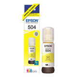 Refil Tinta Original Epson T504 Amarelo T504420