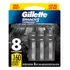 Refils Para Barbear Mach3 Carbono Carga Para Aparelho De Barbear Com Carvão Ativado 8 Unidades Gillette