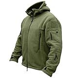 ReFire Gear Jaqueta Masculina Quente Militar Tática Esportiva Com Capuz Verde Militar G