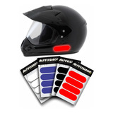 Refletivo Adesivo Capacete Moto 4 Unidades