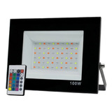 Refletor 100w Rgb Colorido Holofote Led
