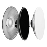 Refletor Beauty Dish Tecido Difusor Colmeia 420mm Bowens