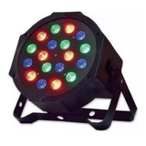 Refletor Digital Flat Par 18 Leds Rgb Dmx Sound Para Festa