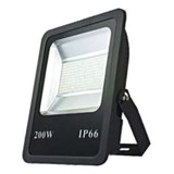 Refletor Externo Para Jardim Slim 200w 6000k Fachada Cor Da Carcaça Preto Cor Da Luz Branco frio 110v 220v