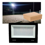 Refletor Holofote Led 400w Sistema Eco Baixo Consumo De Energia Luz Branco Frio 6500k Carcaça Preto Bivolt 127v 220v Holofote Led Luz Forte