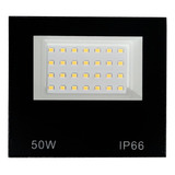 Refletor Holofote Led Branco Quente 3000k Luz Amarela 50w