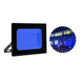 Refletor Holofote Luminária Led 50w Cor Azul Bivolt Smd