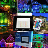Refletor Holofote Rgb 100w Colorido Led Bivolt Ip66 Carcaça Preto Voltagem 127 220v Resistente A Chuva Prova D agua Cor Da Luz Colorida