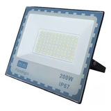 Refletor Led 200w Holofote Branco 6000k Prova D água 200pt