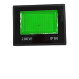 Refletor Led 200w Verde Iluminar Jardim Quintal Area Externa
