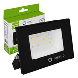 Refletor Led 20w Bivolt 10cm Branco Quente Ip66 Cor Da Carcaça Preto Cor Da Luz Branco quente 110v 220v