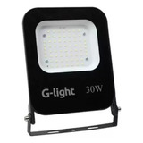Refletor Led 30w 6500k 12v 24v Para Trailer E Food Truck Cor Da Carcaça Preto G light