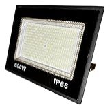 Refletor Led 600W Holofote Iluminação Externa Bivolt IP66 Prova D água Uso Externo Branco Frio