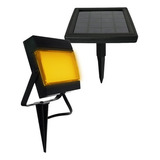 Refletor Led Placa Solar Externo 200 Lumem Luz Amarela 3000k