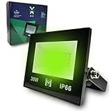 Refletor LED SMD 30W Holofote Prova D água Verde Bivolt Modelo Slim Jardim E Decoração Bivolt