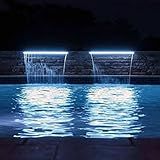 Refletor Linear 40cm Para Iluminação De Led RGB Para Cascata De Piscina