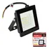 Refletor Luminária Led Área Externa Preto 30w 4000k