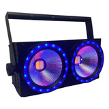 Refletor Mini Brut Led 200w Branco Led Disco Rgb Strobo Dmx