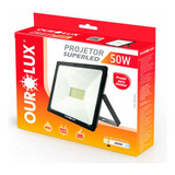 Refletor Projetor Led 50w Ourolux Superled 6500k Branco