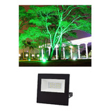 Refletor projetor Super Led 50w Bivolt Verde P Jardim Ip65 Cor Da Carcaça Preto 110v 220v bivolt