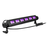 Refletor Ribalta Luz Negra Uv Barra Neon 6 Leds 3w Dj Festa