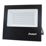 Refletor Slim Led 100w Ip65 Branco Frio 6500k - Avant Carcaça Preto Luz Branco-frio 110v/220v