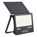 Refletor Solar Led 200w Placa Recarregável A Prova D água Dobrável Ajustável Carcaça Preto Luz Branco frio 6000k 6500k