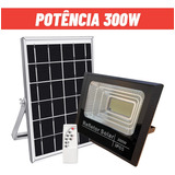 Refletor Solar Led 300w Alta Potência Campo Outdoor Vejá Cor Da Carcaça Preto Cor Da Luz Branco frio