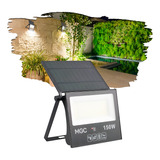 Refletor Solar Led Holofote 150w Sensor Presença Fotocélula Carcaça Preto Luz Branco frio 110v 220v