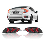 Refletor Traseiro Fog Lamp Drl Led Civic G10 Freio E Seta