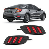 Refletor Traseiro Fog Lamp Drl Led Civic G10 Freio E Seta