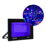 Refletor Uv Festas dj 100w Luz Negra Efeito Neon Bivolt Led