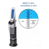 Refratômetro Atc Brix 0 40 0 25 Álcool Vinhos Cervejas Mel