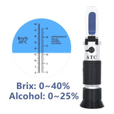 Refratômetro Brix 0 40 E Álcool 0 25 P Entrega Realengo