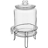 REFRESQUEIRA COM SUPORTE HOME CO VIDRO 5 5L 42x23x23cm