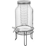 REFRESQUEIRA COM SUPORTE HOME-CO VIDRO 5-5L 44x19x19cm TRANSPARENTE