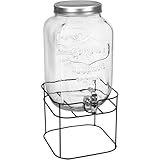 REFRESQUEIRA COM SUPORTE METAL HOME-CO VIDRO 8L 45x21x21cm TRANSPARENTE