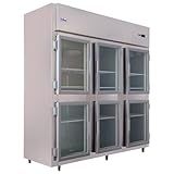 Refrigerador Comercial RF 068 Frilux Revestimento Em Inox 6 Portas De Vidro 1400L 2 A 8 220V
